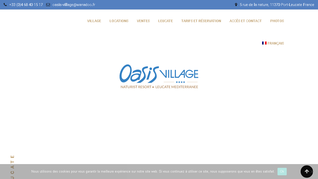 Capture d'écran de http://www.oasis-village.com/
